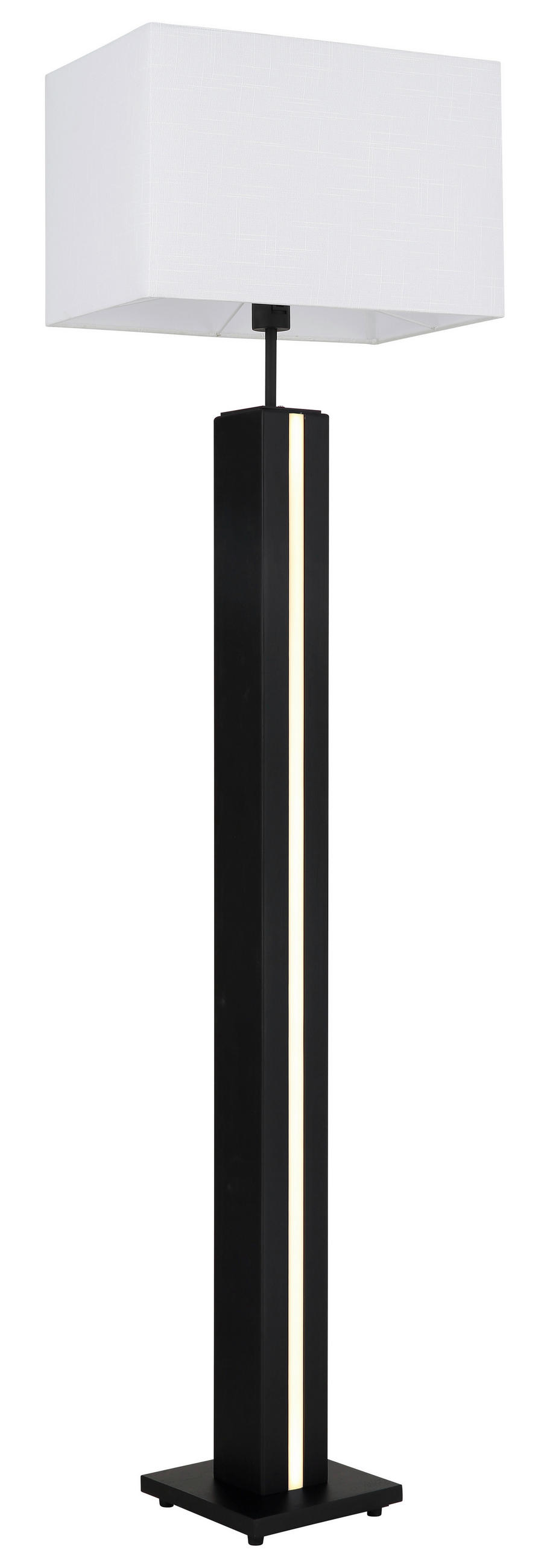 LED-STEHLEUCHTE Forest 40/27/150 cm  - Dunkelbraun/Schwarz, Design, Holzwerkstoff/Kunststoff (40/27/150cm) - Globo
