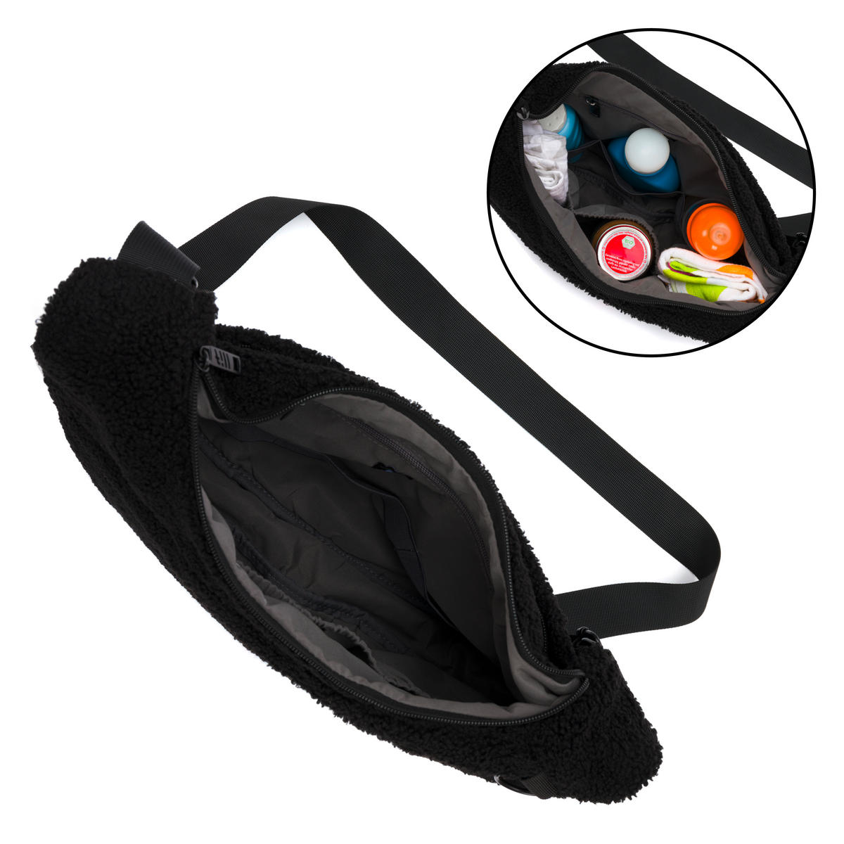 WICKELTASCHE  - Schwarz, Basics, Textil (42/7/34cm) - Fillikid