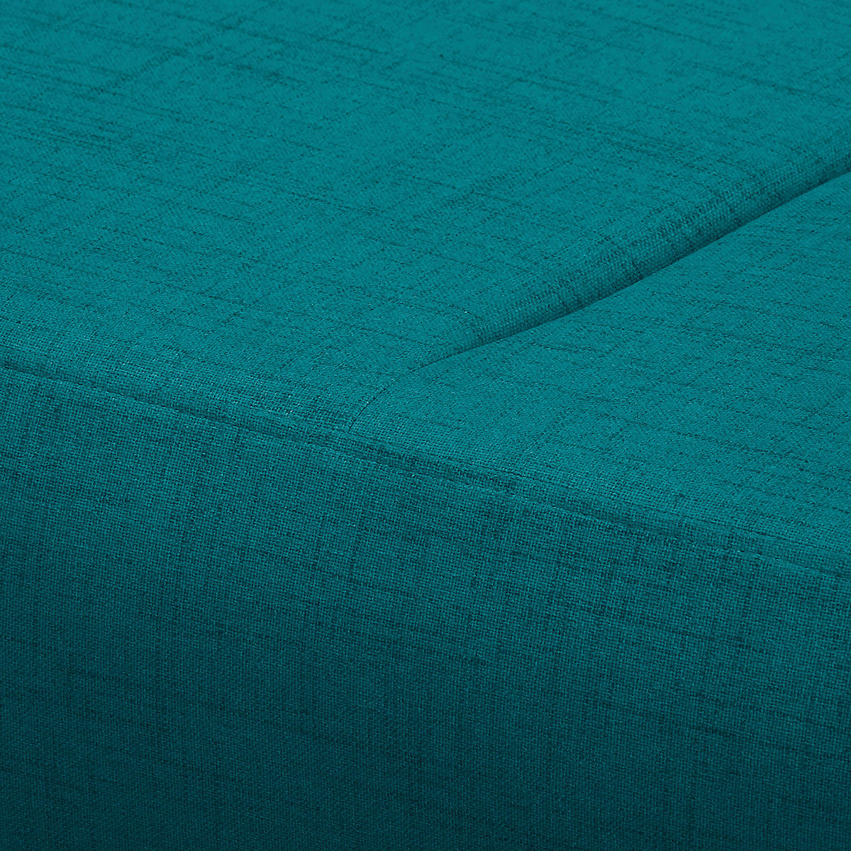 ECKSOFA in Textilgeflecht Petrol  - Wengefarben/Petrol, Design, Holz/Textil (257/174cm) - Livetastic