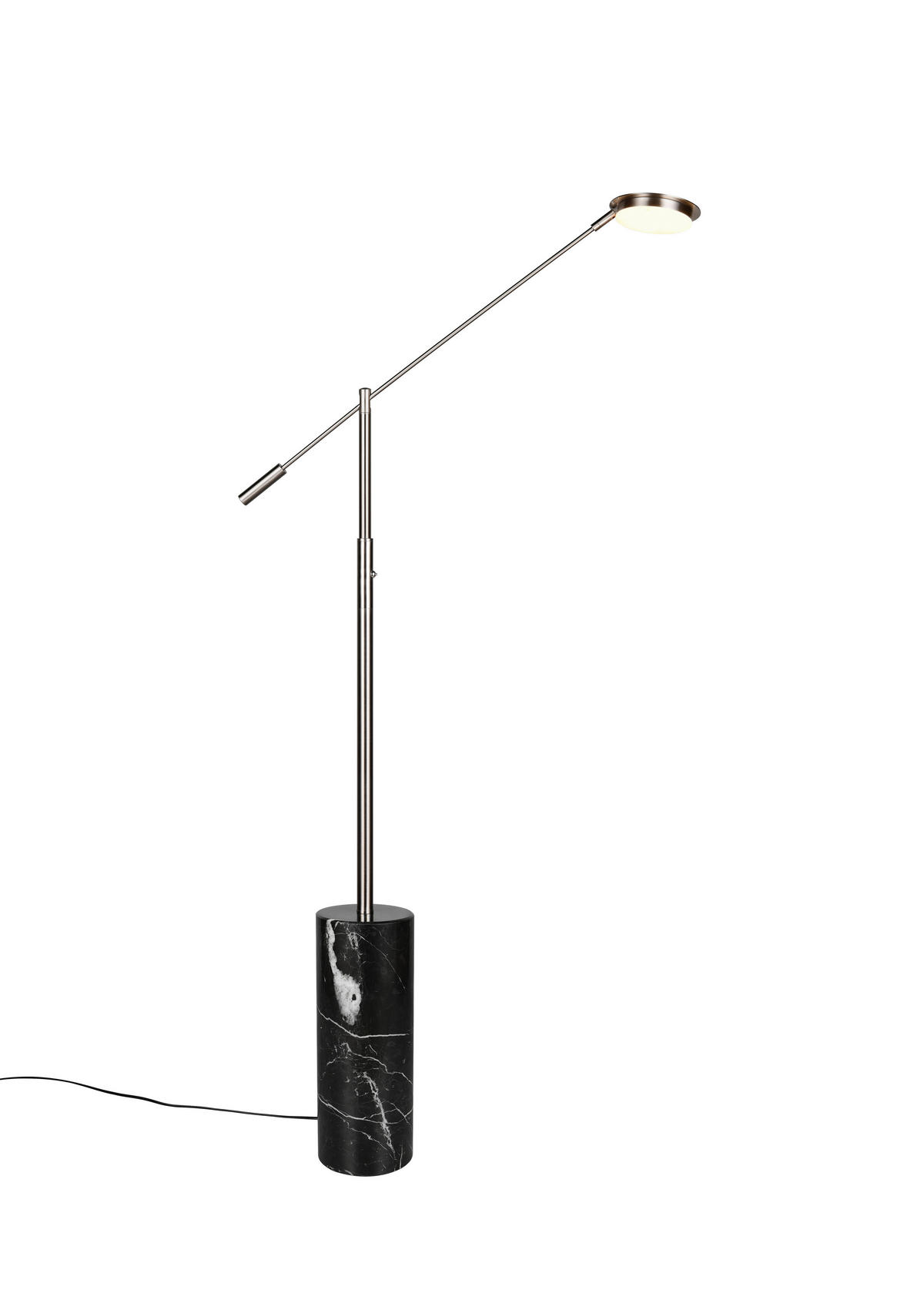 LED-STEHLEUCHTE Fiore   - Schwarz/Nickelfarben, KONVENTIONELL, Stein/Metall (145/15/64cm) - Trio Leuchten