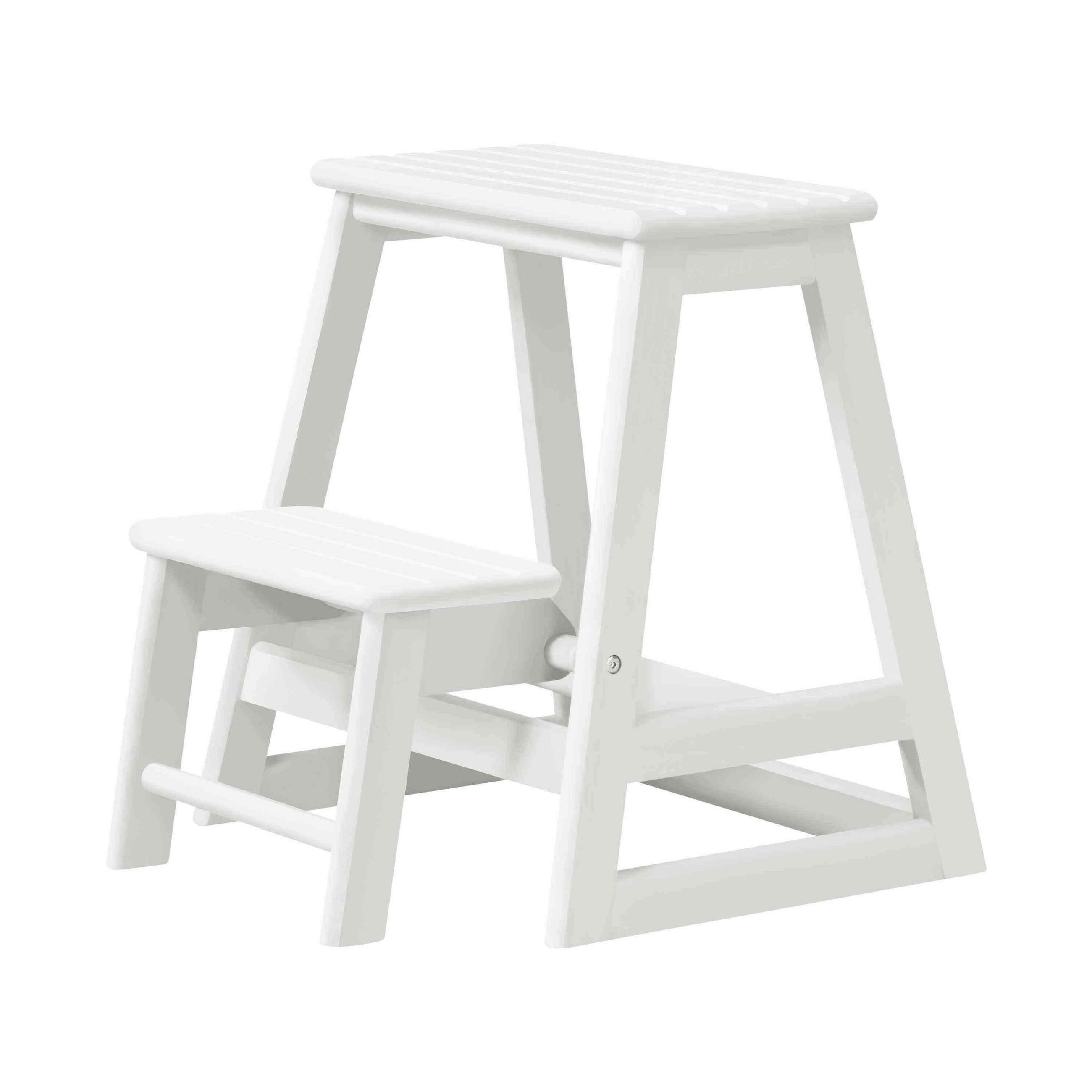 Gardenson Tritthocker Skala Weiß Hochglanz 45.5x49x38.5 cm
