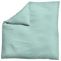 BETTDECKENBEZUG WOVEN SATIN Makosatin 200/200 cm  - Türkis, Basics, Textil (200/200cm) - Schlafgut