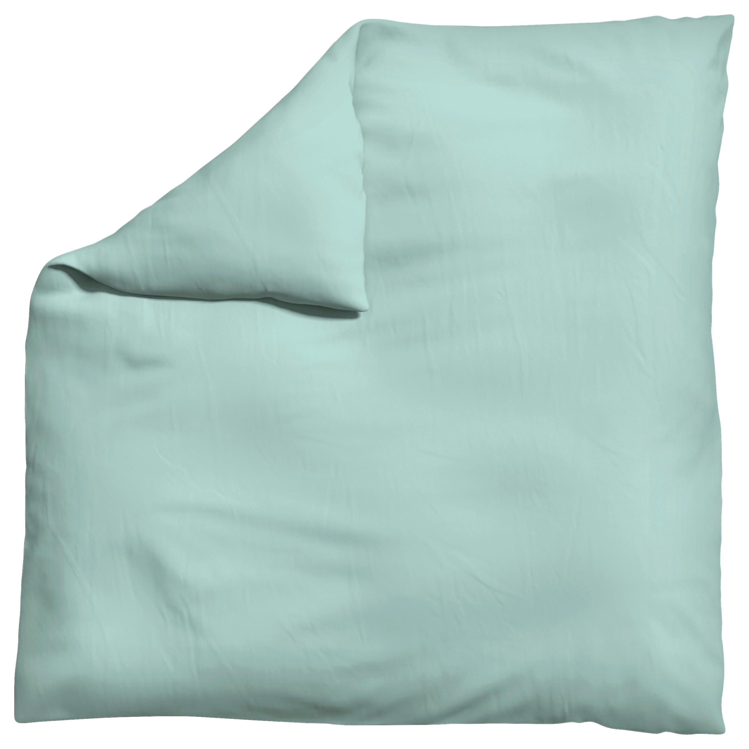 Schlafgut Bettdeckenbezug Woven Satin Türkis 200x200 cm