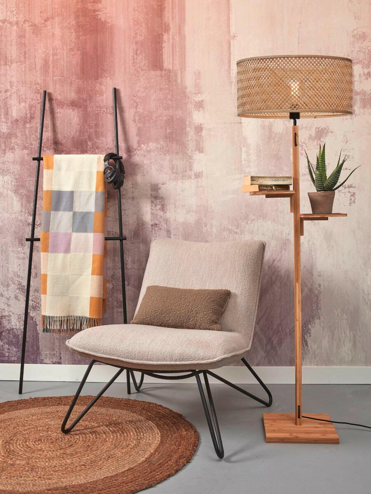 STEHLEUCHTE 50/50/158 cm    - Naturfarben, Trend (50/50/158cm) - Good & Mojo