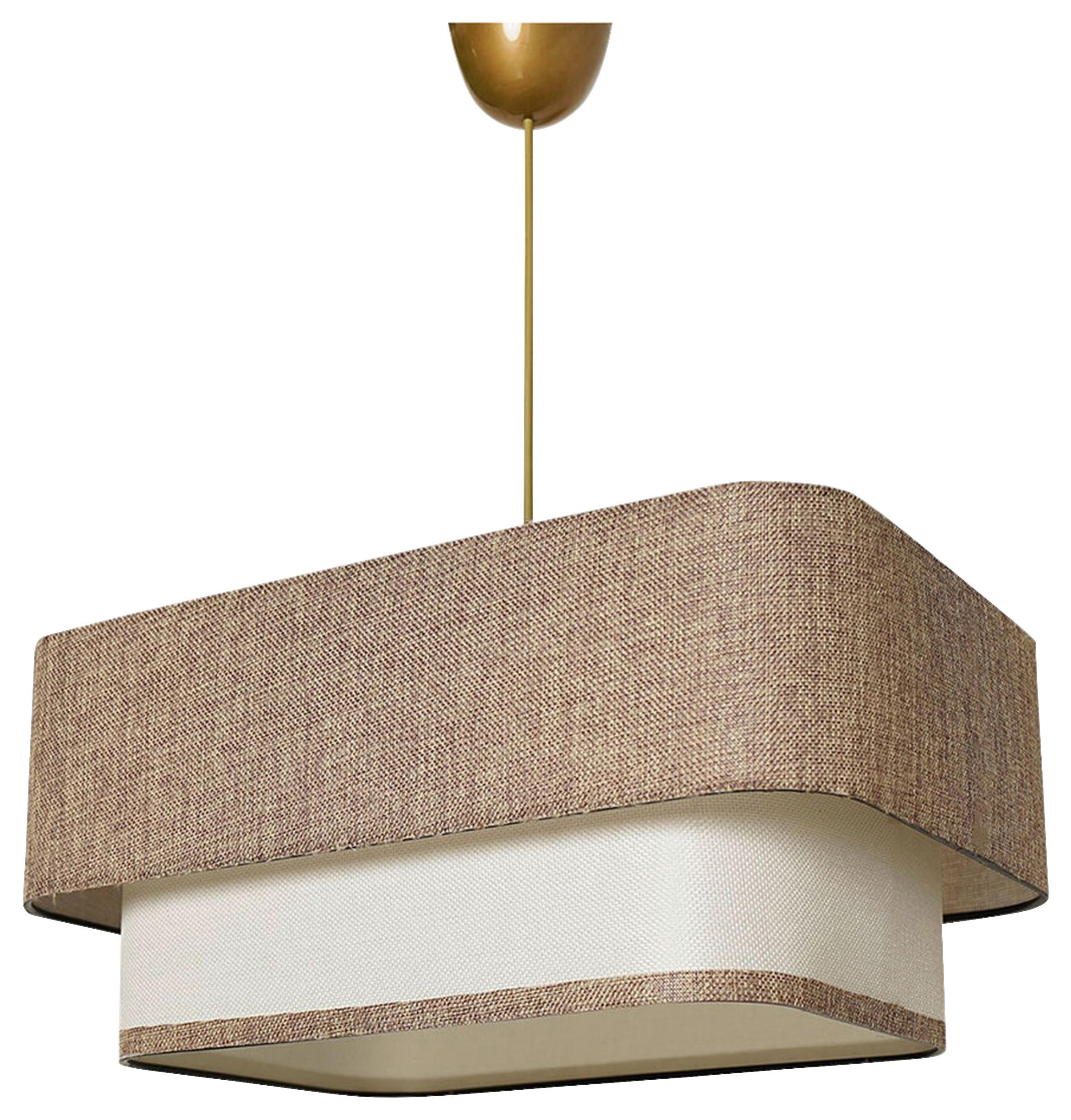 HÄNGELEUCHTE 35/70/20 cm   - Beige/Creme, Design, Textil/Metall (35/70/20cm) - P & B