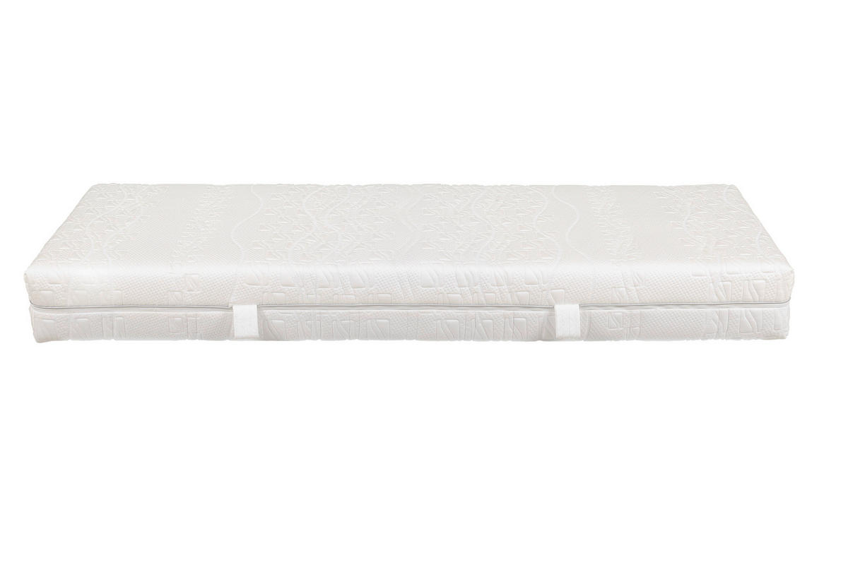KOMFORTSCHAUMMATRATZE 90/200 cm Höhe ca. 22 cm  - Weiß, Basics, Textil (90/200cm) - Novel