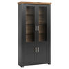 VITRINE in Graphitfarben, Eiche Artisan  - Graphitfarben/Eiche Artisan, Design, Glas/Holzwerkstoff (104,5/206,6/42,2cm) - SetOne by Musterring