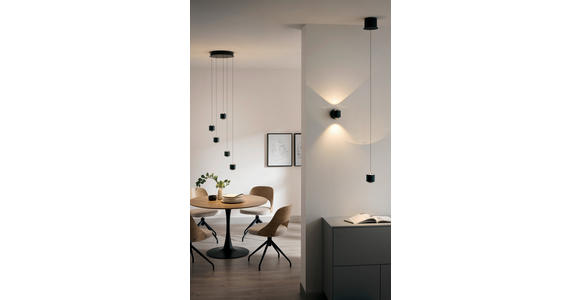 LED-HÄNGELEUCHTE 34/170 cm  - Schwarz, Design, Kunststoff/Metall (34/170cm) - Novel