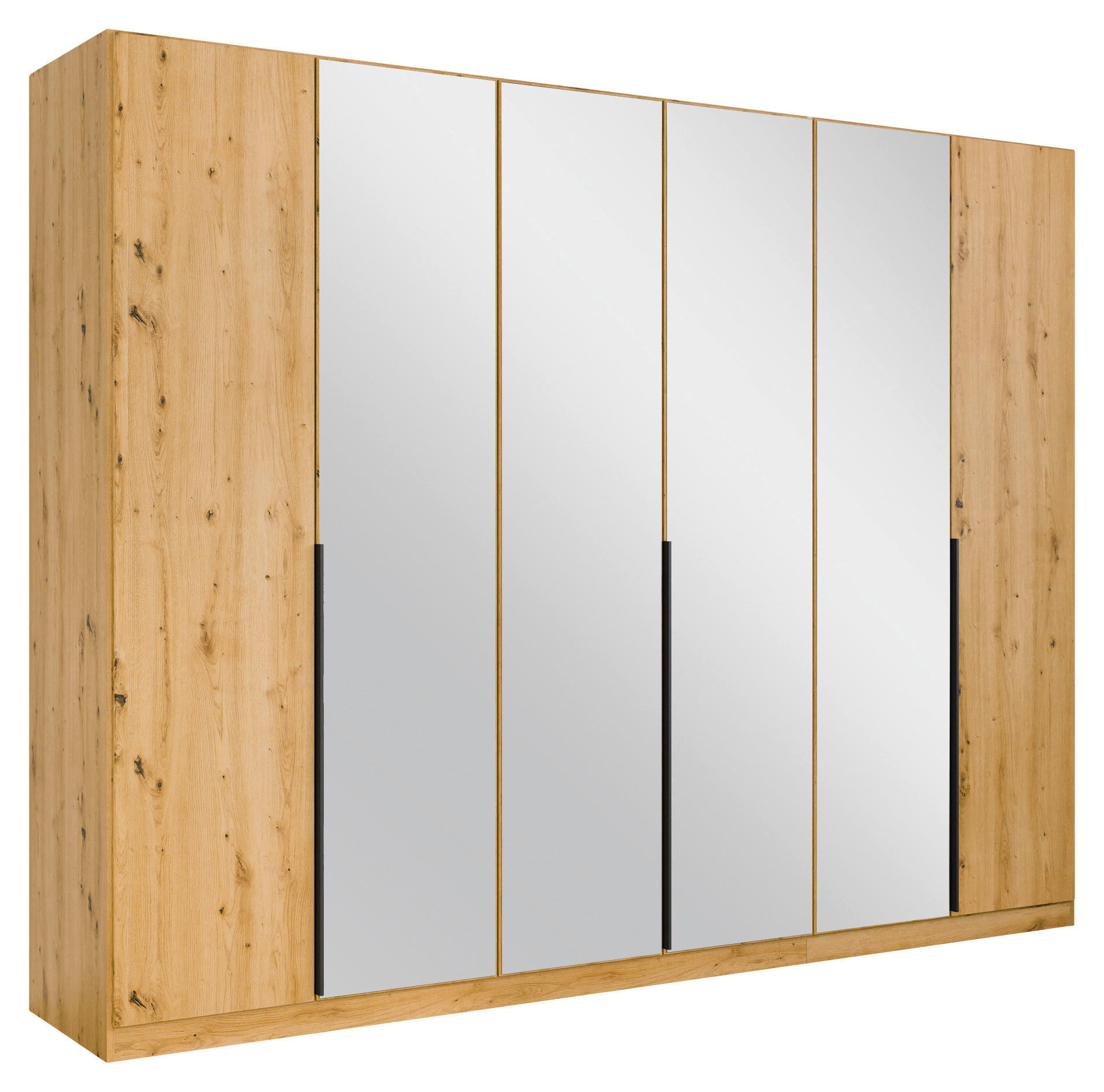 Drehtürenschrank Skyla Eiche Artisan/Glas B: 271 cm