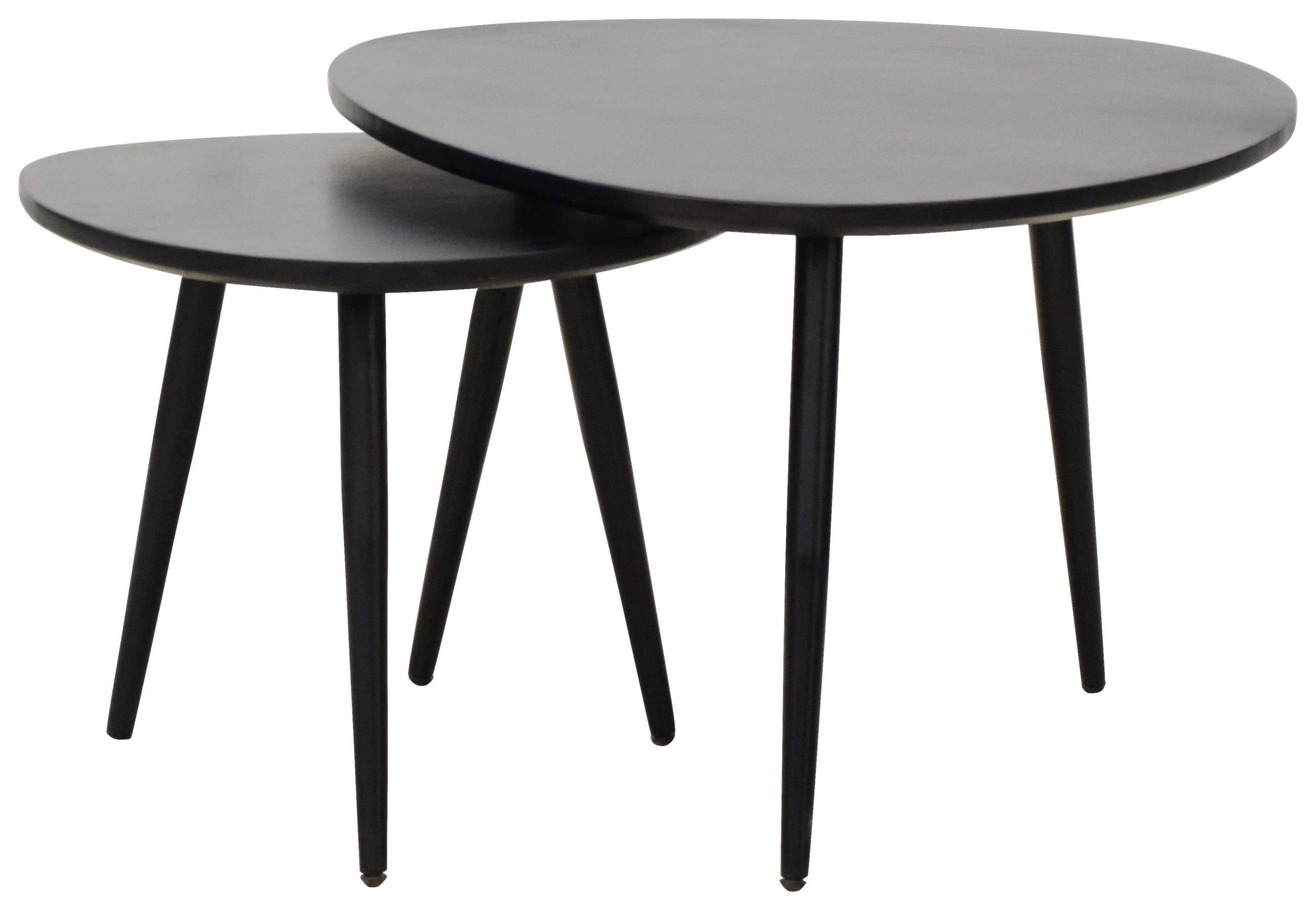 Carryhome SADA KONFERENČNÍCH STOLKŮ, černá, dřevo, kov, 74/68/45 cm