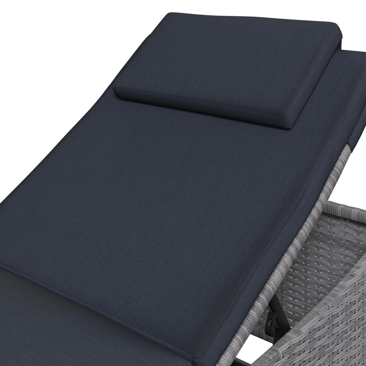 GARTENLIEGE 190/80/60 cm  - Grau, MODERN, Kunststoff/Textil (190/80/60cm) - Ambia Garden