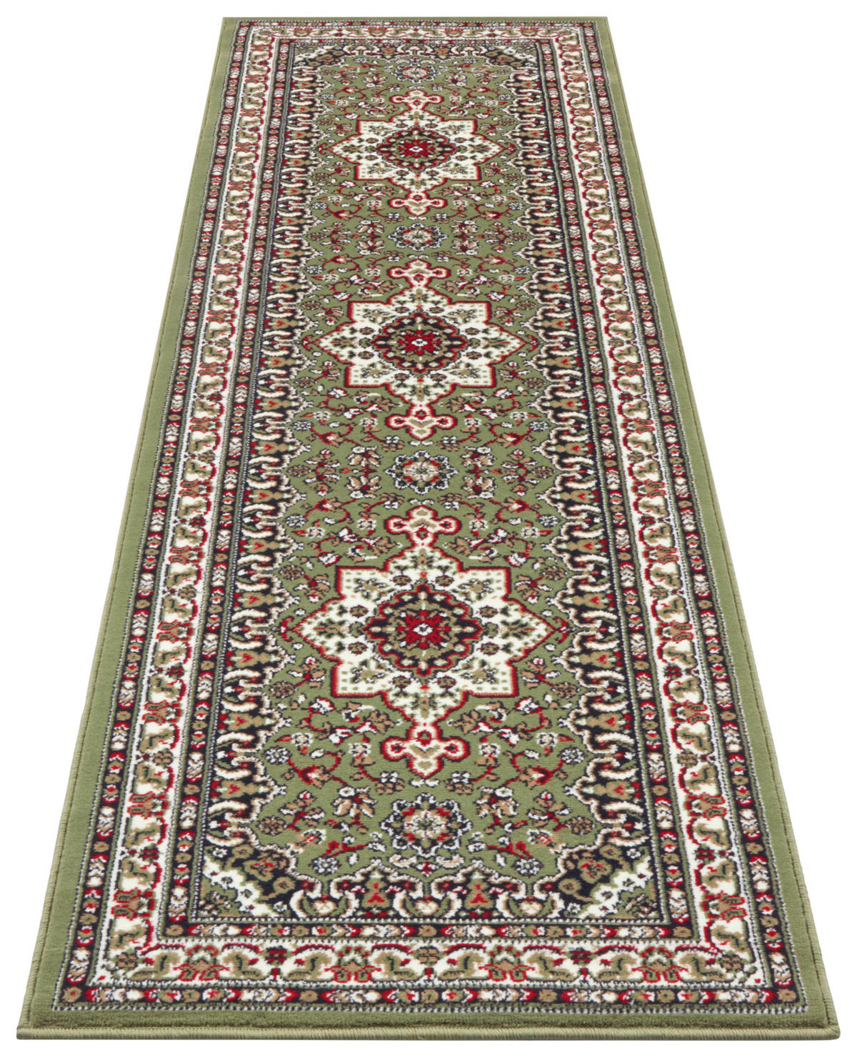 LÄUFER 80/250 cm Mirkan  - Multicolor/Olivgrün, Basics, Kunststoff/Textil (80/250cm)