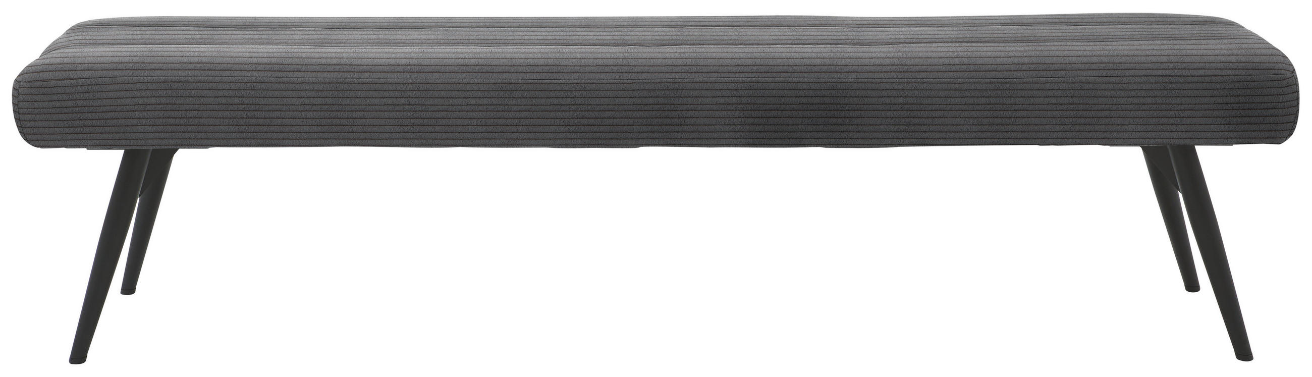SITZBANK in Textil Dunkelgrau  - Dunkelgrau/Schwarz, Design, Textil/Metall (200/48/47cm) - Dieter Knoll