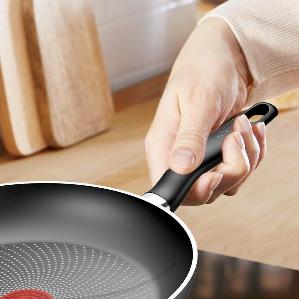 BRATPFANNE So Expert thermosensitive Beschichtung 45,80 cm  - Schwarz, Basics, Metall (45,80cm) - Tefal