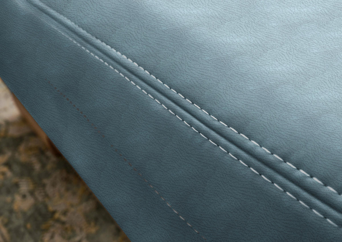 WOHNLANDSCHAFT in Mikrofaser Hellblau  - Wildeiche/Beige, Konventionell, Holz/Textil (185/343/243cm) - Voleo