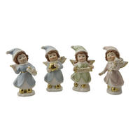 OKRASNI ANGEL - modra/pink, Trendi, keramika (7,3/13/6,3cm) - X-Mas