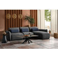 ECKSOFA  in Chenille Schlammfarben  340/190 cm  - Schlammfarben/Schwarz, Design, Kunststoff/Textil (340/190cm) - Belluti
