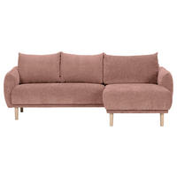 HÖRNSOFFA i flatväv gammelrosa  - bokfärgad/gammelrosa, Klassisk, trä/textil (230/144cm) - Livetastic