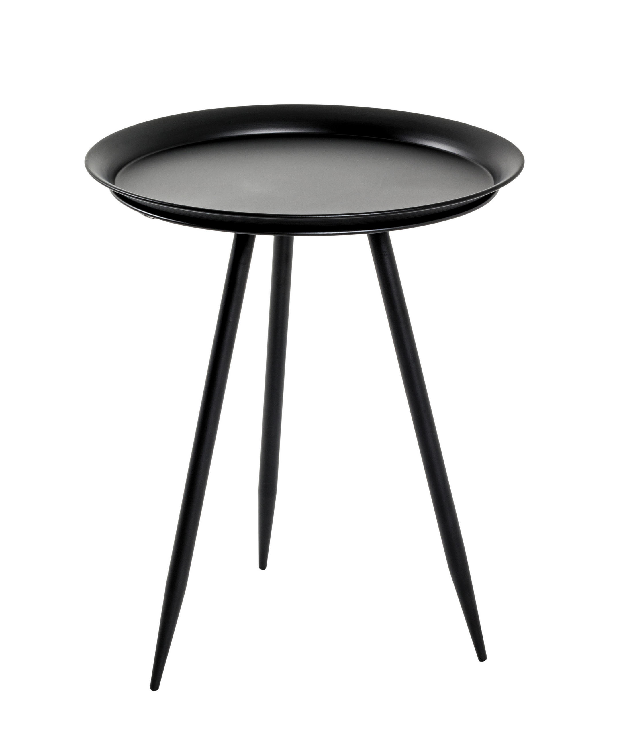 BEISTELLTISCH 54/54/44 cm Schwarz rund  - Schwarz, Trend, Metall (54/54/44cm)