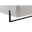 POLSTERBETT 180/200 cm  in Hellgrau  - Hellgrau/Schwarz, Design, Textil/Metall (180/200cm) - Esposa