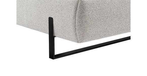 POLSTERBETT 180/200 cm  in Hellgrau  - Hellgrau/Schwarz, Design, Textil/Metall (180/200cm) - Esposa