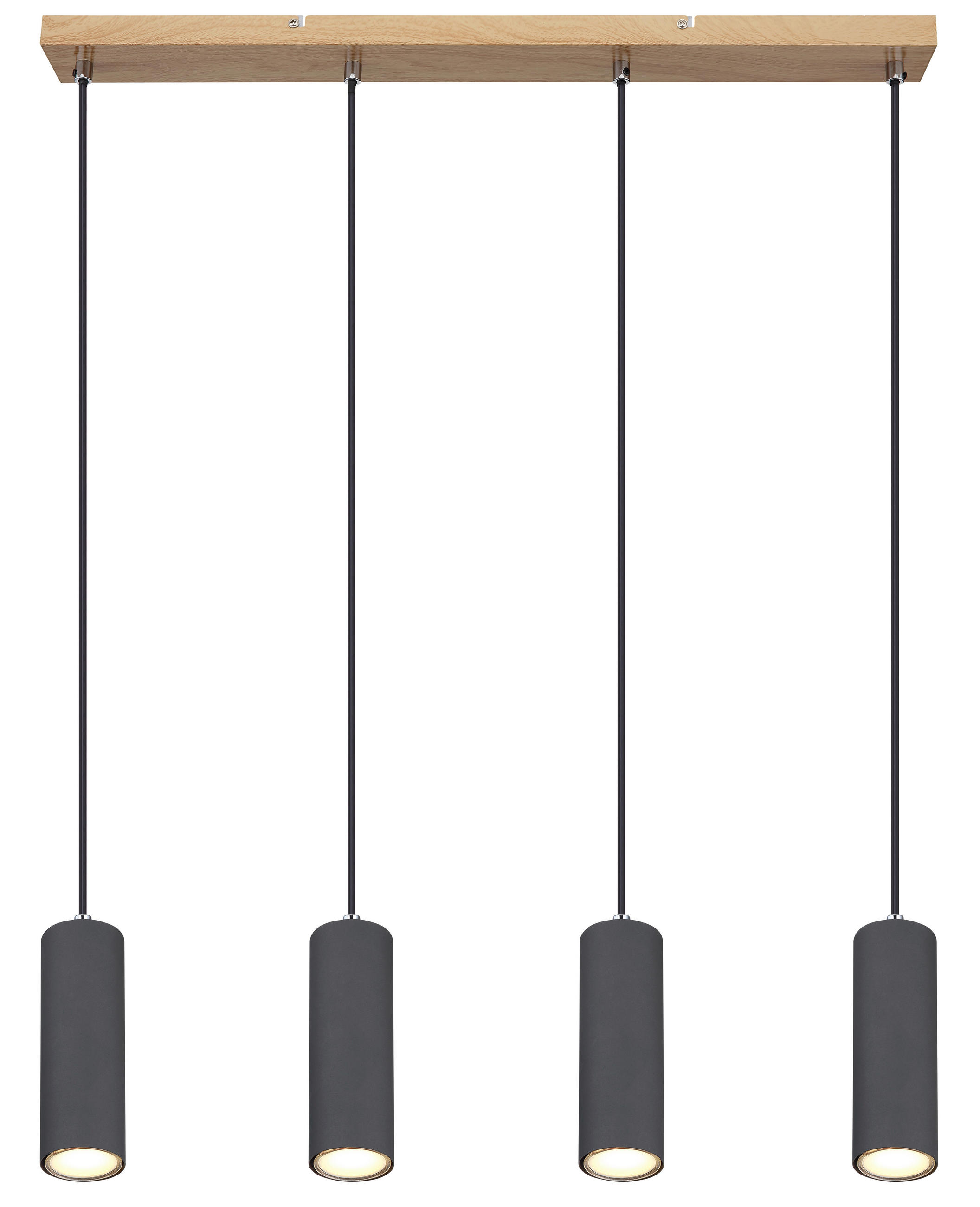 HÄNGELEUCHTE 65/6/120 cm   - Graphitfarben, Design, Metall (65/6/120cm) - Globo