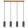 HÄNGELEUCHTE 65/6/120 cm   - Graphitfarben, Design, Metall (65/6/120cm) - Globo