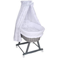 STUBENWAGEN-KOMPLETTSET Kernbuche  Grau  - Weiß/Grau, Basics, Holz/Textil (91/60/73cm) - My Baby Lou