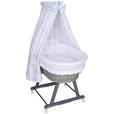 STUBENWAGEN-KOMPLETTSET  91/60/73 cm  - Weiß/Grau, Basics, Holz/Textil (91/60/73cm) - My Baby Lou