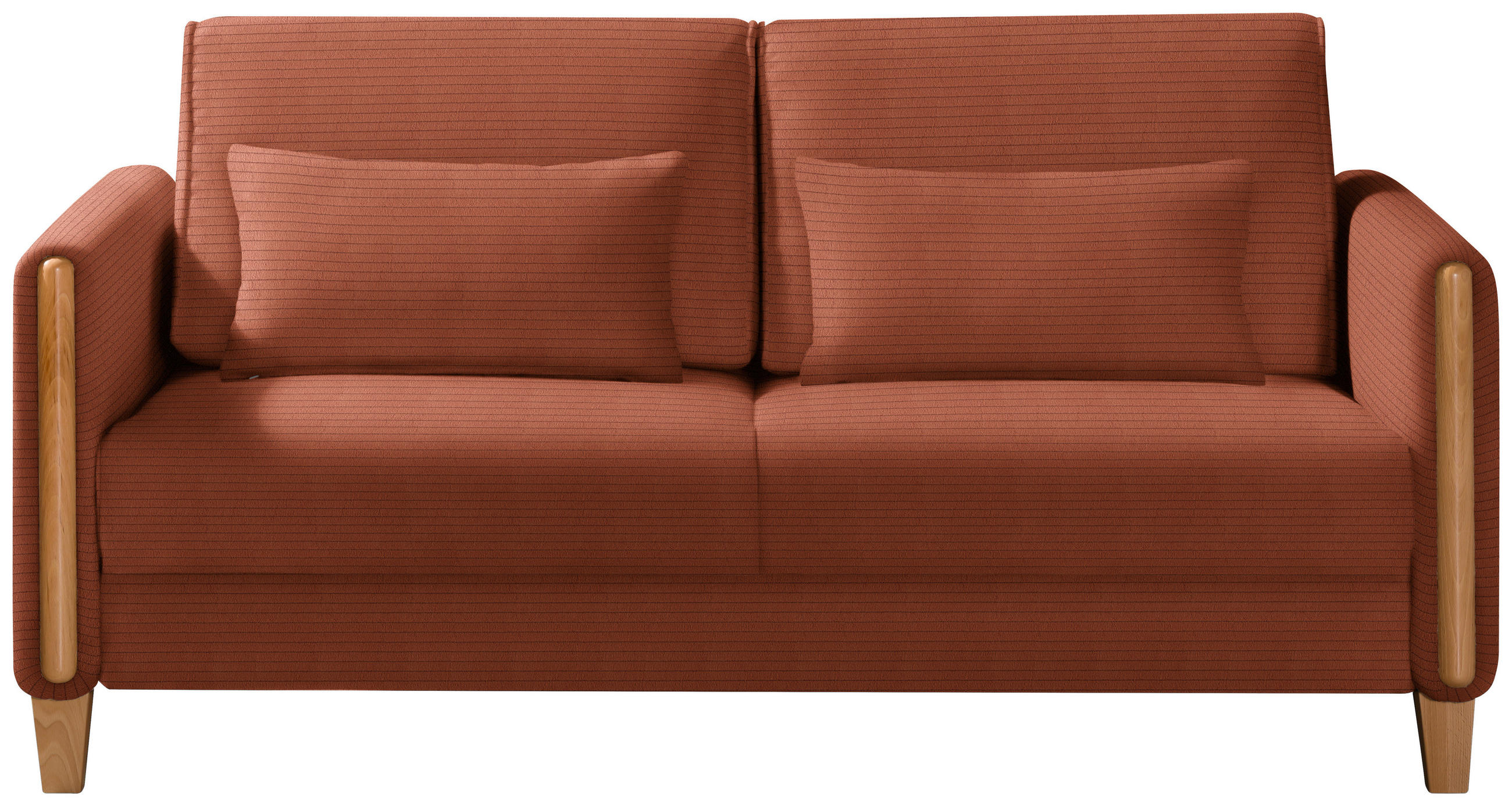 SCHLAFSOFA in Cord Rostfarben, Buchefarben  - Rostfarben/Buchefarben, Design, Holz/Textil (174/88/104cm) - Niels Andersson