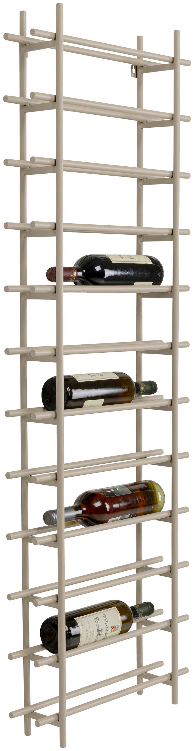 WEINREGAL  - Greige, KONVENTIONELL, Metall (45/136/11cm) - Kare-Design