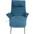 RELAXLIEGE Echtleder Türkis - Türkis/Edelstahlfarben, Design, Leder/Metall (78/47-107/152-208cm) - Koinor