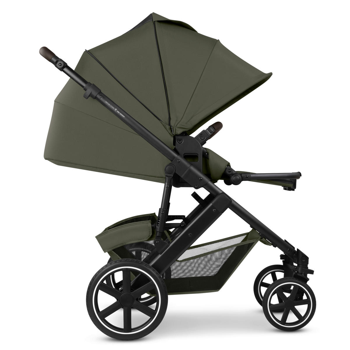 KINDERWAGENSET  Salsa Core All in One  Olive  - Dunkelgrün/Schwarz, Basics, Textil/Metall (63/123/97cm) - ABC Design