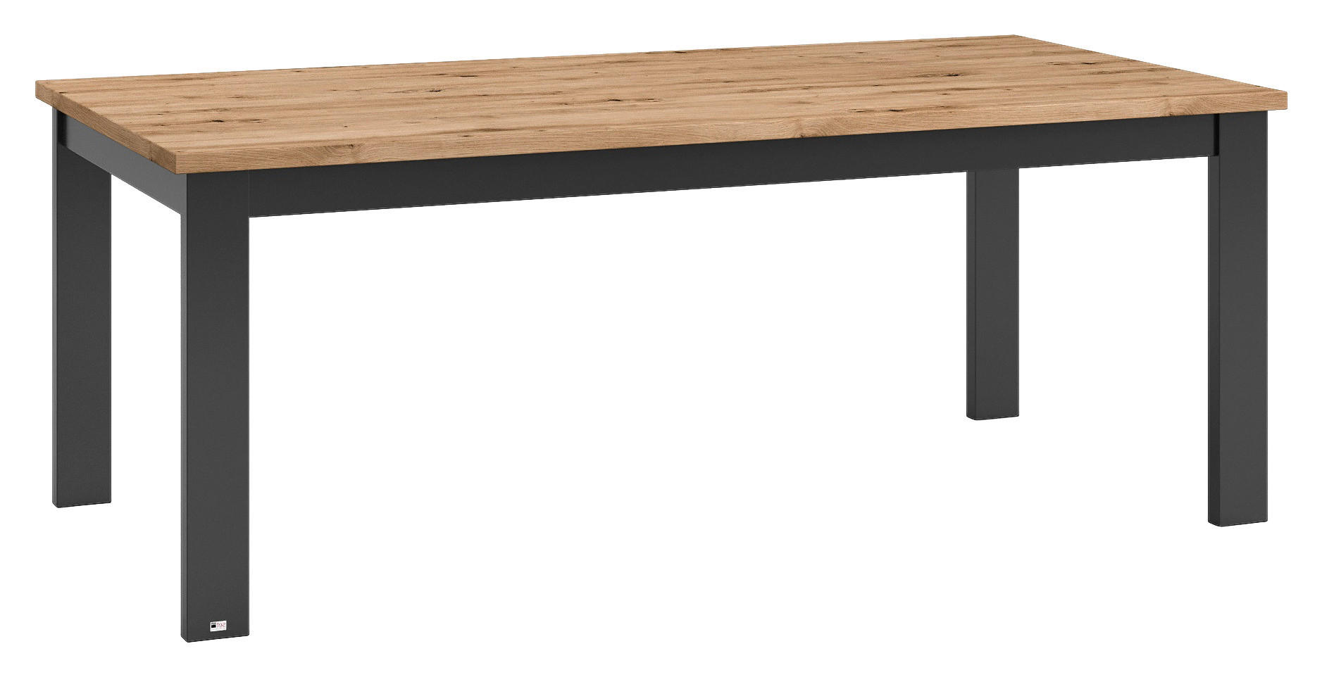ESSTISCH rechteckig Graphitfarben, Eiche Artisan - Graphitfarben/Eiche Artisan, Design (200/100/76cm) - SetOne by Musterring