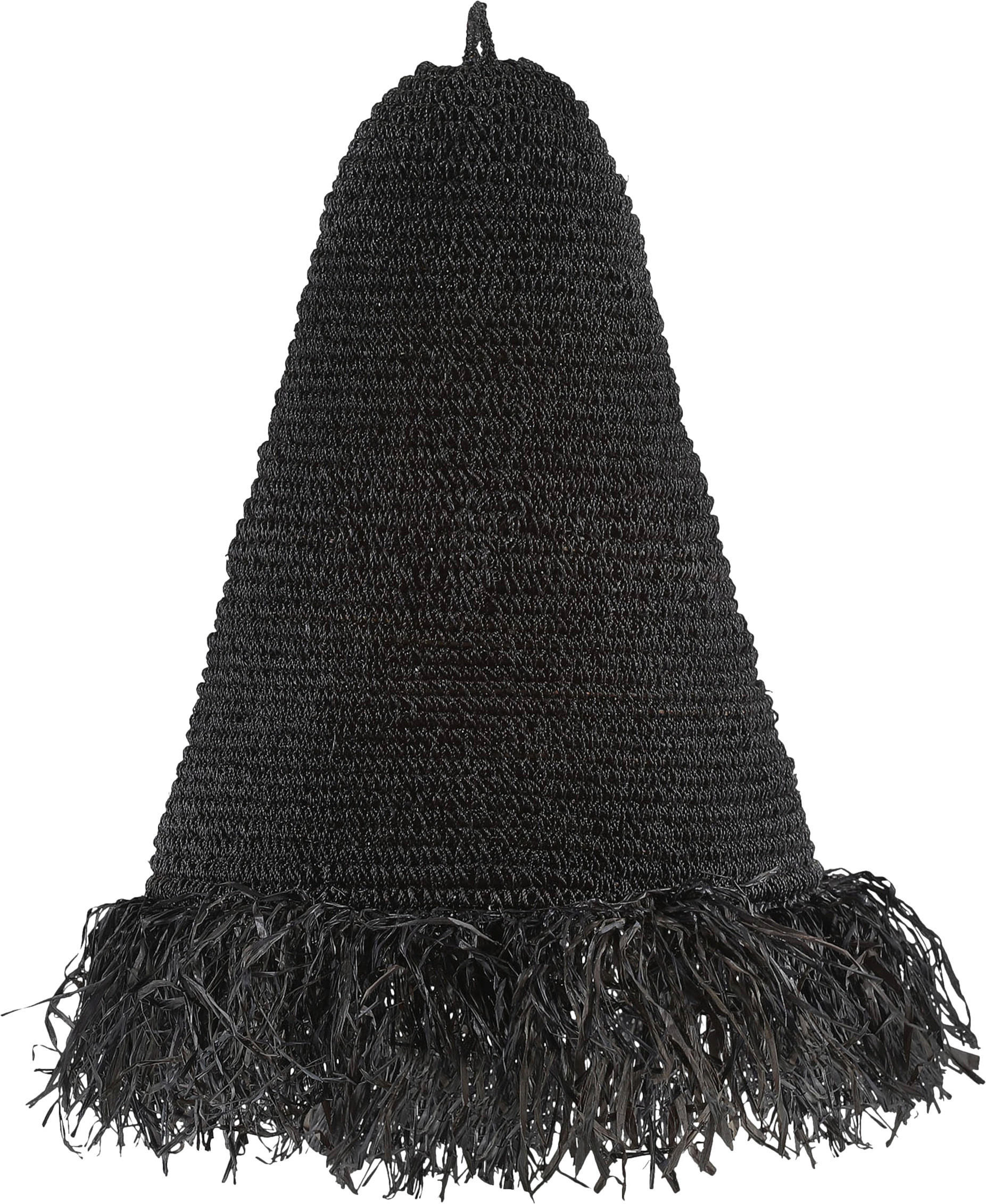 LEUCHTENSCHIRM 47/57 cm - Schwarz, Trend, Naturmaterialien (47/57cm)
