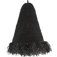 LEUCHTENSCHIRM 47/57 cm  - Schwarz, Trend, Naturmaterialien (47/57cm)