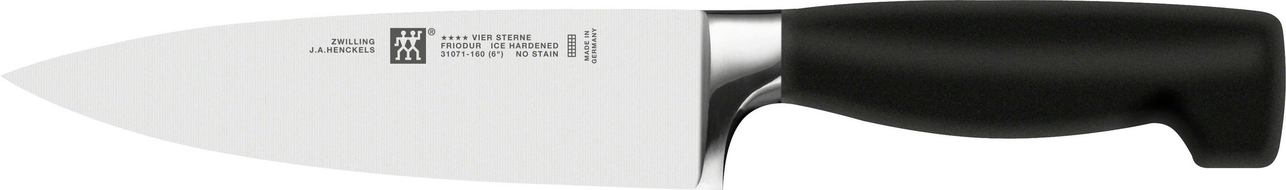 KOCHMESSER Vier Sterne  - Silberfarben/Schwarz, Kunststoff/Metall - Zwilling