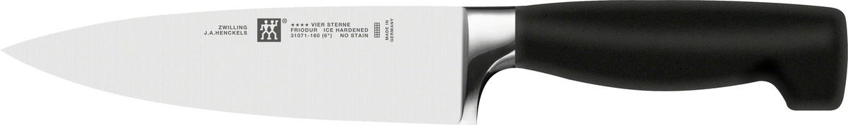 KOCHMESSER Vier Sterne  - Silberfarben/Schwarz, Kunststoff/Metall - Zwilling