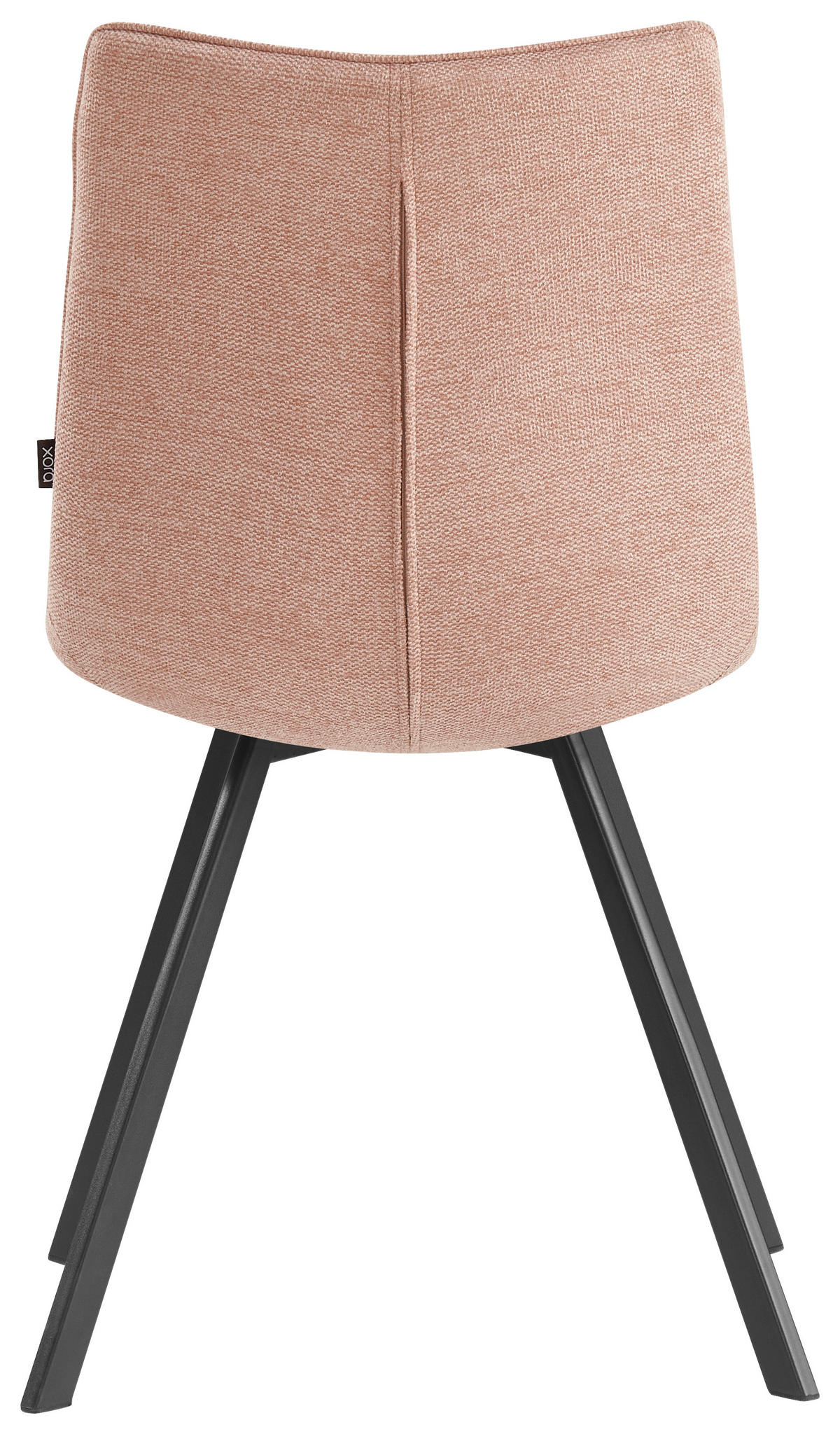 STUHL Leinenoptik Rosa, Schwarz  - Schwarz/Rosa, Design, Textil/Metall (47/86/61cm) - Xora