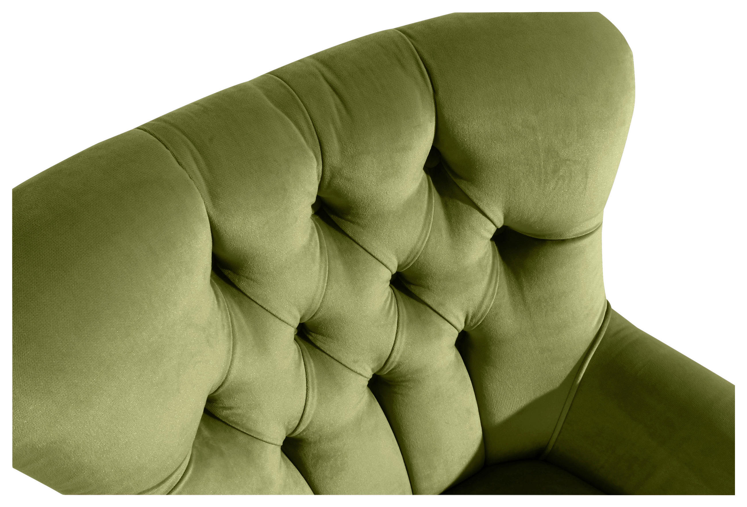 OHRENSESSEL Samt, Velours Olivgrün  - Naturfarben/Olivgrün, MODERN, Holz/Textil (71/97/82cm) - Max Winzer
