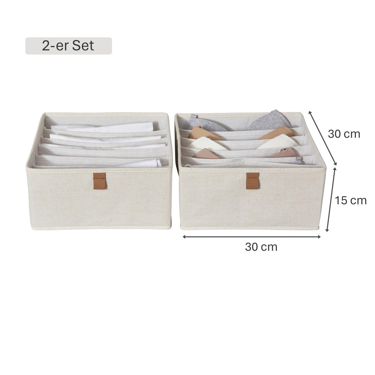 ORGANIZER  - Beige, Basics, Karton/Textil (30/30/15cm) - Store It