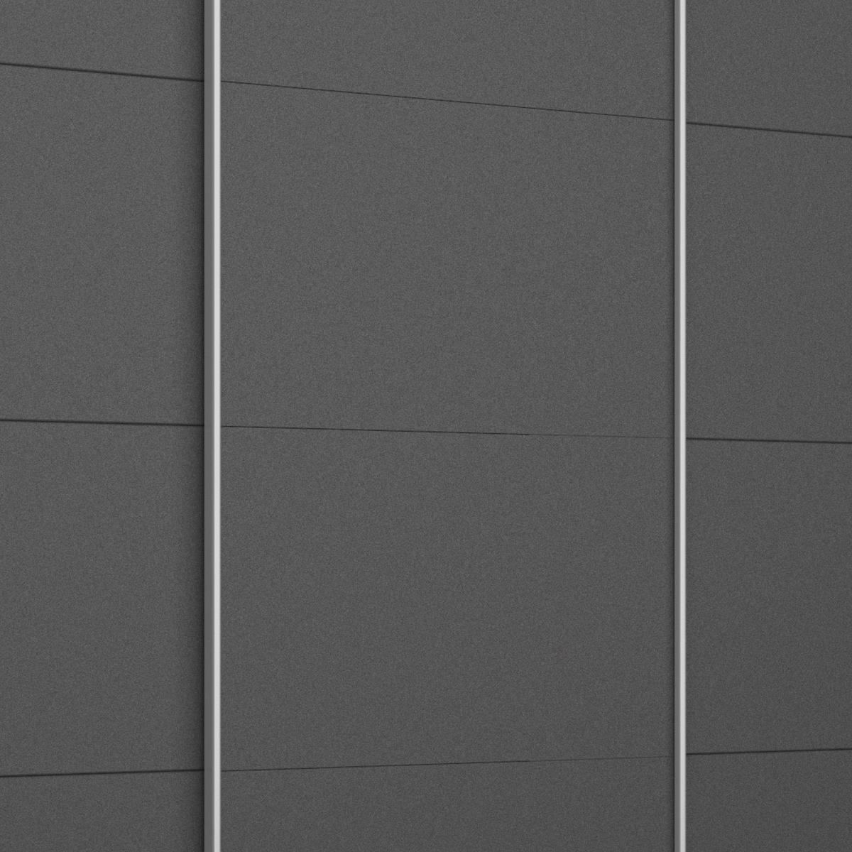 SCHWEBETÜRENSCHRANK 271/230/62 cm 3-türig Grau  - Alufarben/Grau, MODERN, Holzwerkstoff/Metall (271/230/62cm) - Rauch Möbel