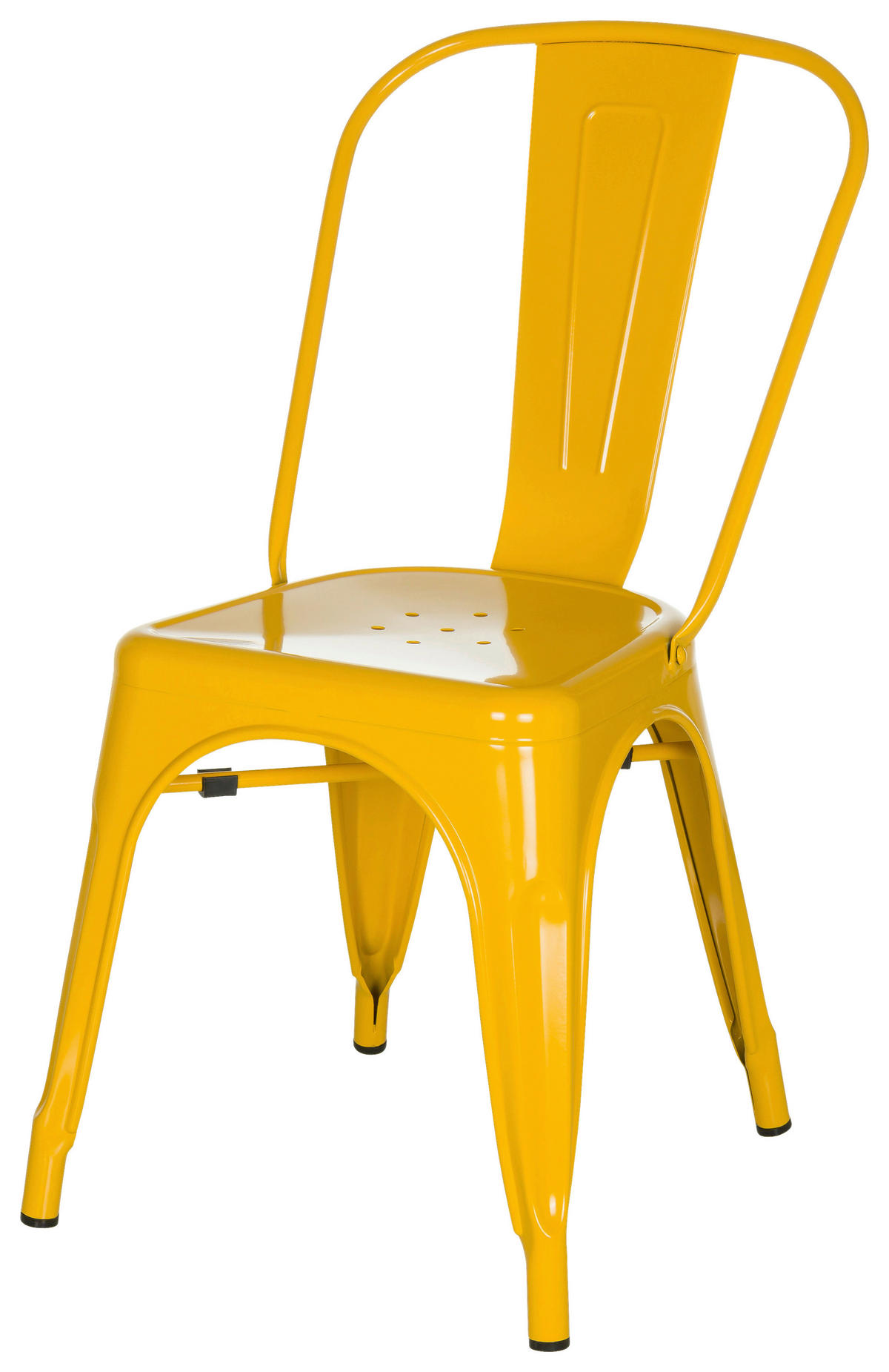 STOL stål  - gul, Basics, metall (44/84/54cm) - MID.YOU