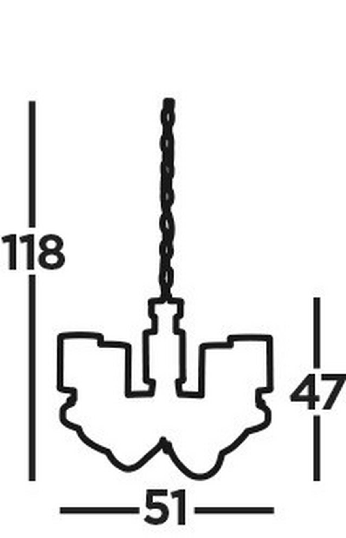 LESTENEC  Catalina      51/118 cm      E14 - barve kroma, Konvencionalno, kovina/steklo (51/118cm)