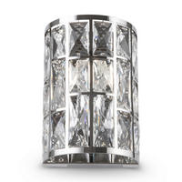 WANDLEUCHTE Modern 14.7/10/21.2 cm   - Chromfarben/Transparent, Trend, Glas/Metall (14.7/10/21.2cm) - MAYTONI