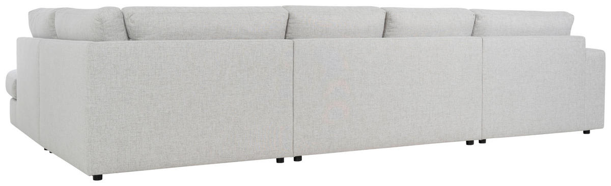 SOFFA i flatväv beige  - beige/svart, Klassisk, metall/trä (380/93/175cm) - Novel