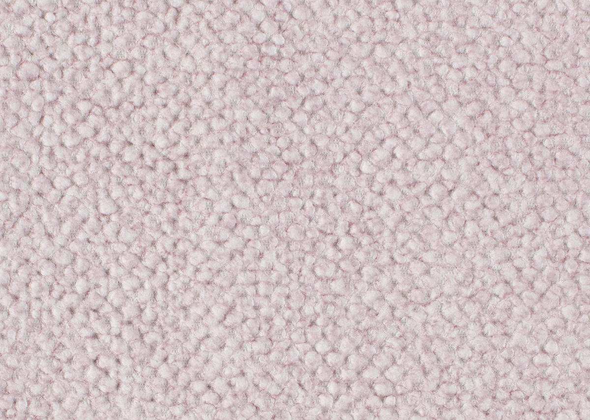 ECKSOFA in Velours Hellrosa  - Hellrosa/Schwarz, Design, Textil/Metall (295/187cm) - Novel