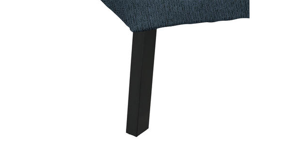 ECKSOFA in Webstoff Blau 280/205 cm - Blau/Schwarz, Design, Textil/Metall (280/205cm) - Xora