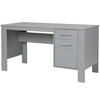 SCHREIBTISCH 141/59/74 cm, Grau, Stauraum  - Grau, Design, Holz (141/59/74cm) - Livetastic