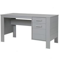 SCHREIBTISCH 141/59/74 cm, Grau, Stauraum  - Grau, Design, Holz (141/59/74cm) - Livetastic